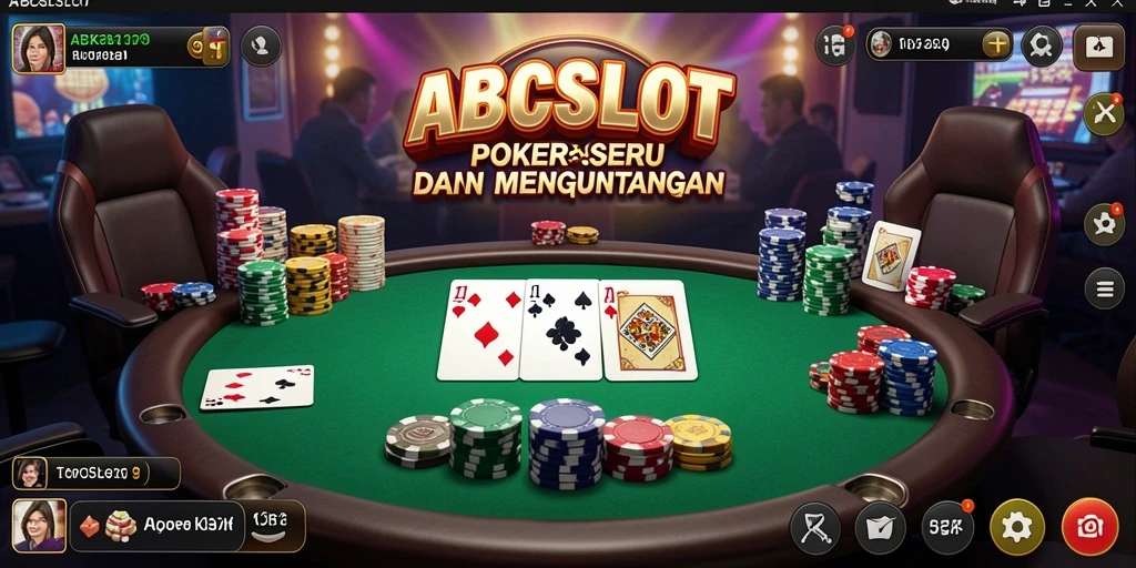 Screenshot menampilkan gameplay Poker yang seru dan interaktif di ABCSLOT.
