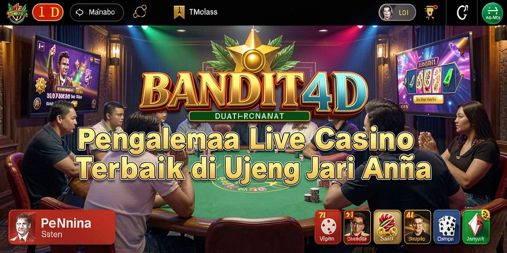Tampilan gameplay Live Casino BANDIT4D yang mendebarkan dan interaktif.