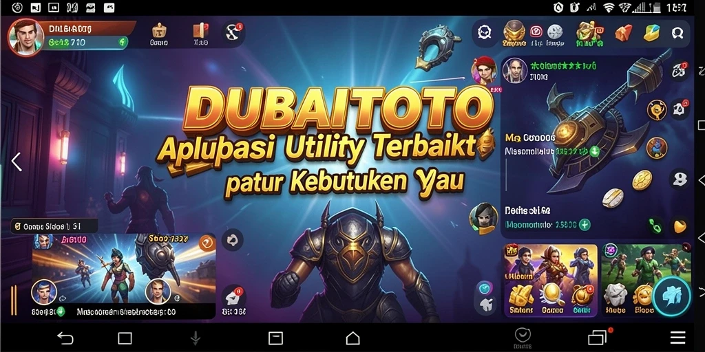 Screenshot utama DUBAITOTO dengan antarmuka aplikasi Utility.