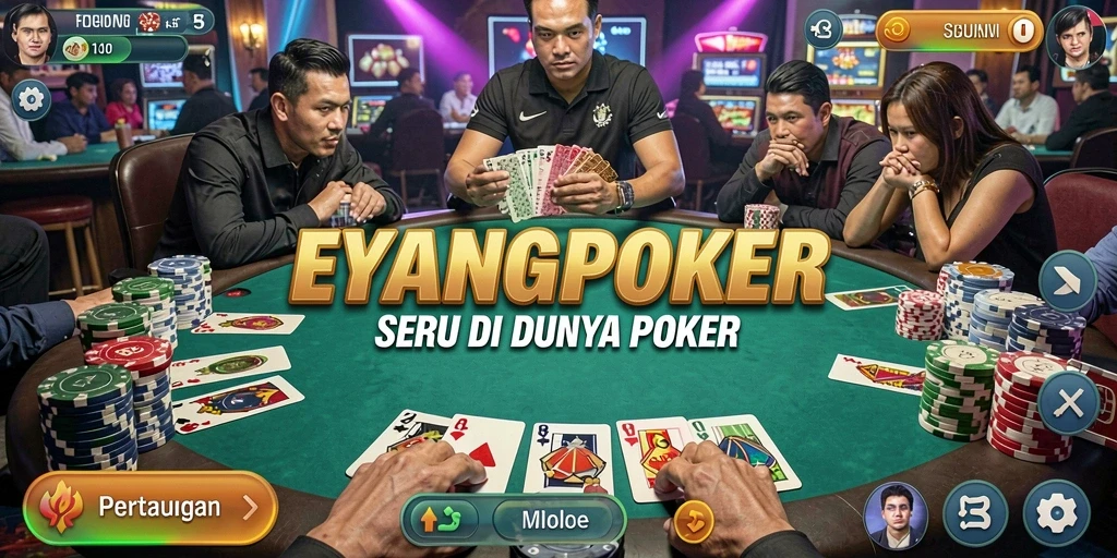 Pengguna menghadapi pertempuran poker yang menegangkan dan seru.