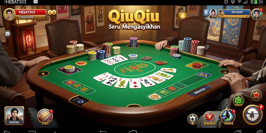 Screenshot gameplay HEBAT303 yang menunjukkan keseruan bermain QiuQiu.
