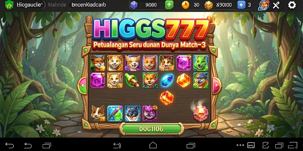 Tampilan gameplay <strong>HIGGS777</strong> yang penuh warna dan penuh tantangan.
