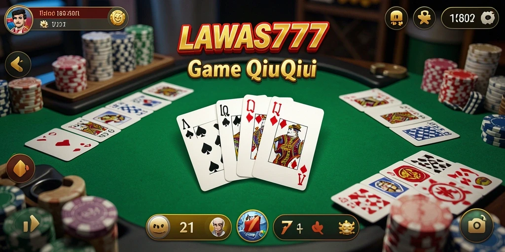 Screenshot LAWAS777 menampilkan aksi seru dalam permainan QiuQiu.