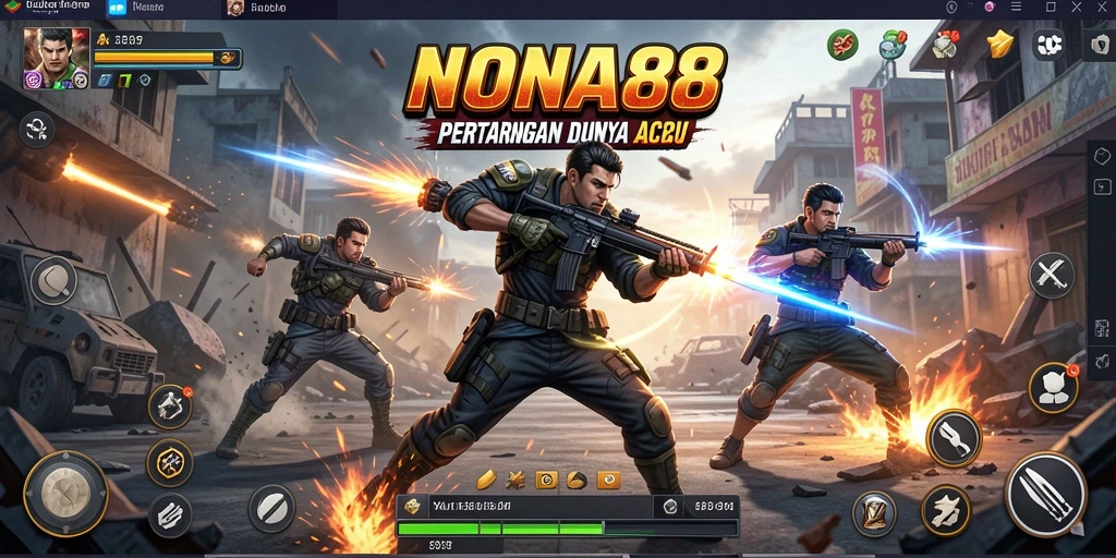 Tampilan gameplay NONA88 yang intens dan penuh aksi.