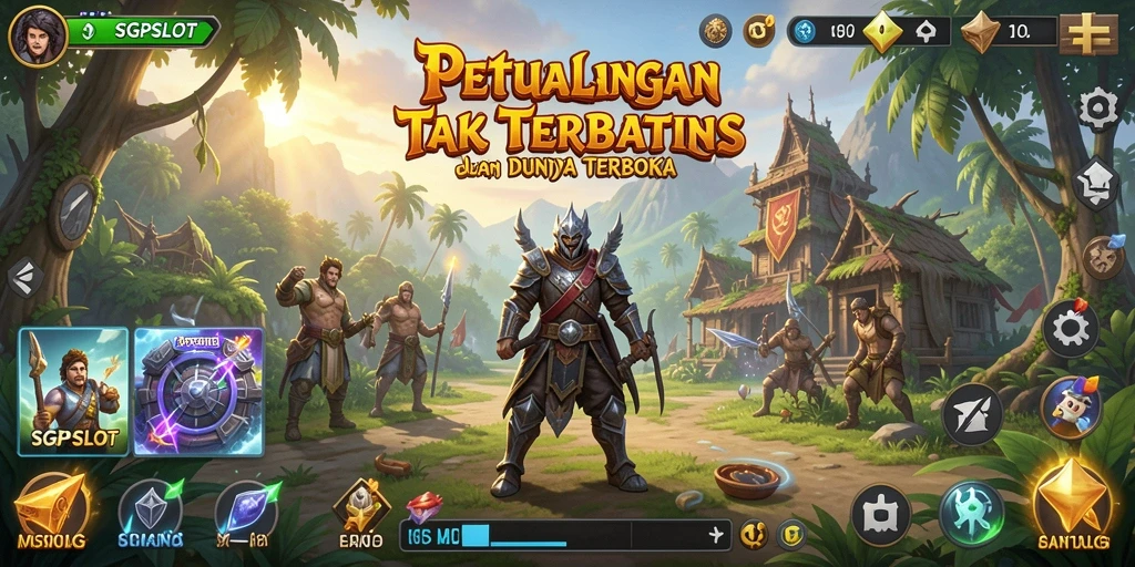Tangkapan layar gameplay SGPSLOT yang menampilkan dunia terbuka yang luas.