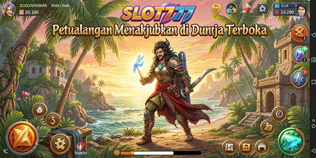 Tampilan gameplay SLOT777 dengan dunia terbuka yang luas dan detail.