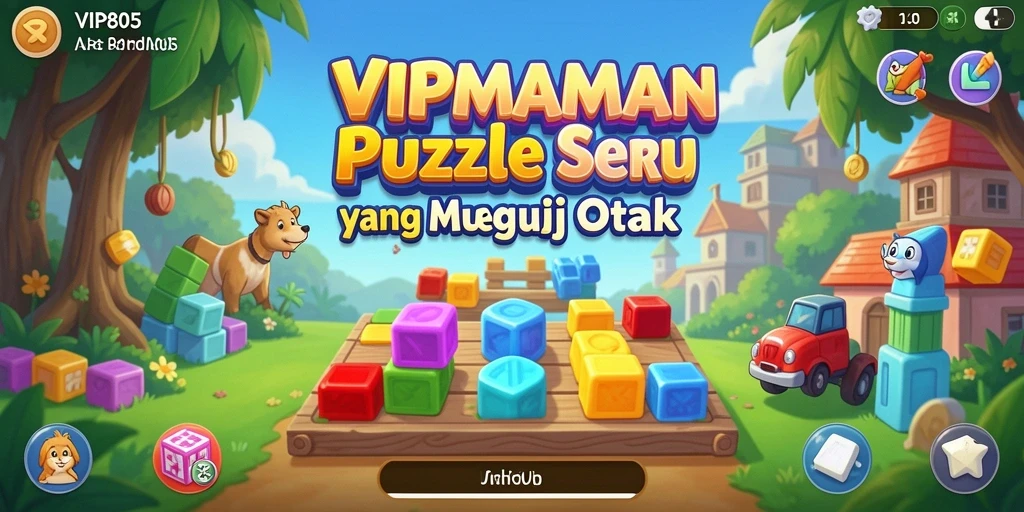 Tampilan gameplay Puzzle yang menarik dan menantang di VIP805.